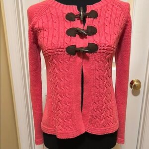 OshKosh B'gosh Pink Cable Knit Sweater with Button Accents